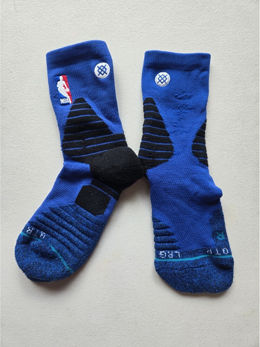 Stance NBA Performance Crew Socks Blue Black Cushioned Athletic